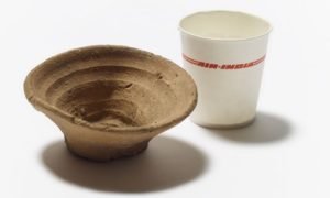 Waxed disposable cup from 3500 years ago